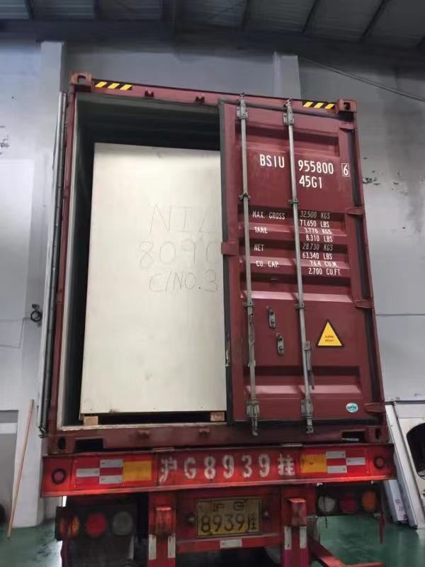 Packed equipment for shipment
